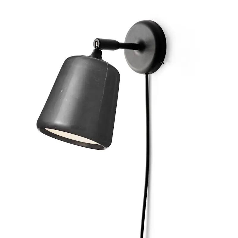 Begränsad tid Material Vägglampa, Svart Marmor
