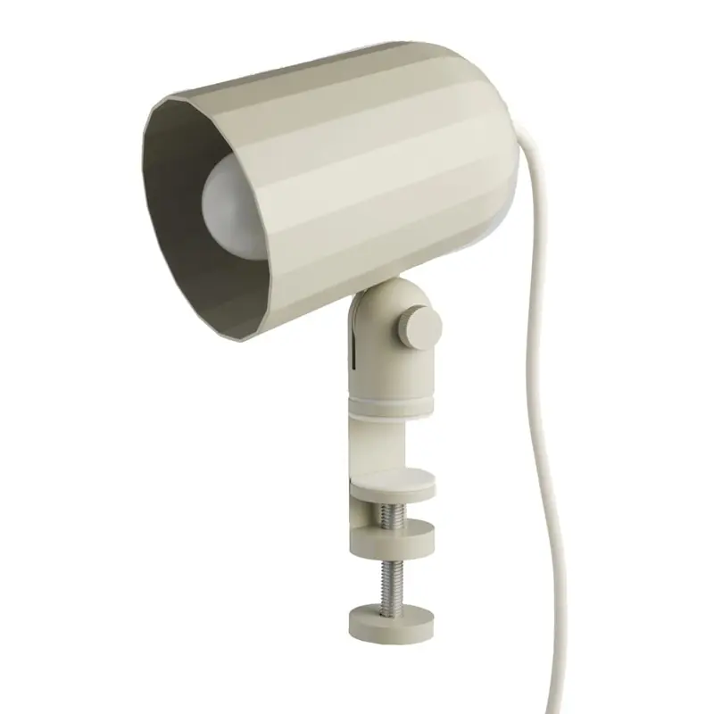 Handla nu Noc Klämlampa, Naturvit