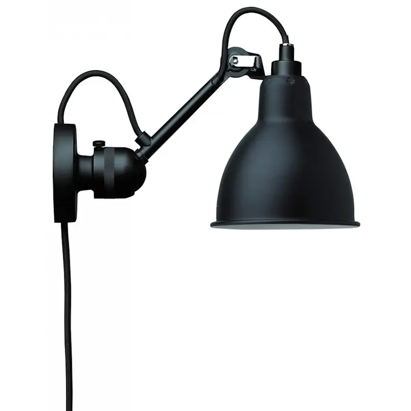 La Lampe Gras N°304 Vägglampa Med Sladd, Svart Begränsat antal