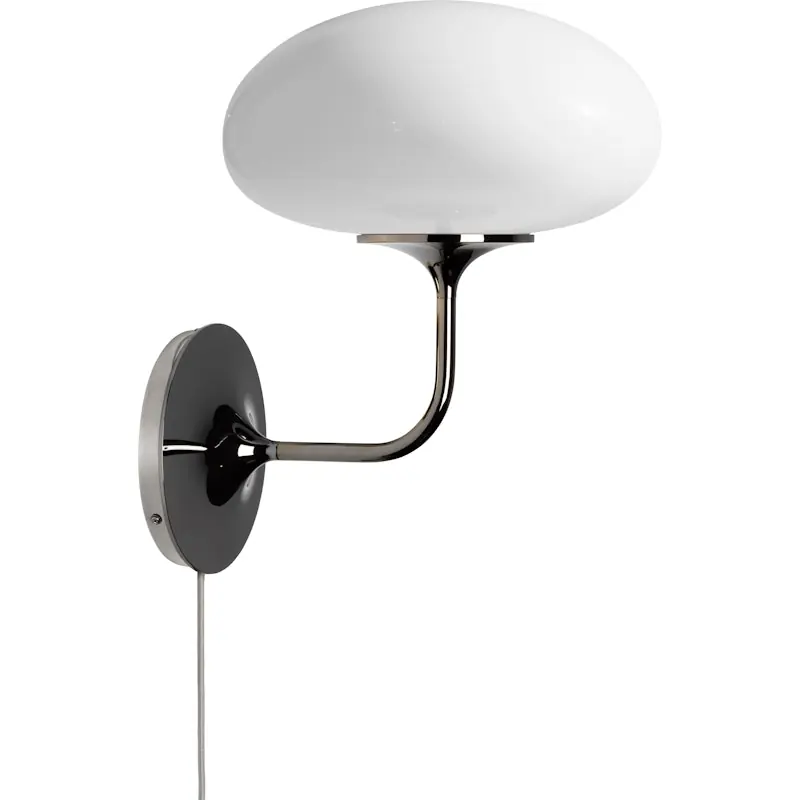 Stemlite Vägglampa, Svart Krom / Opal Säker betalning