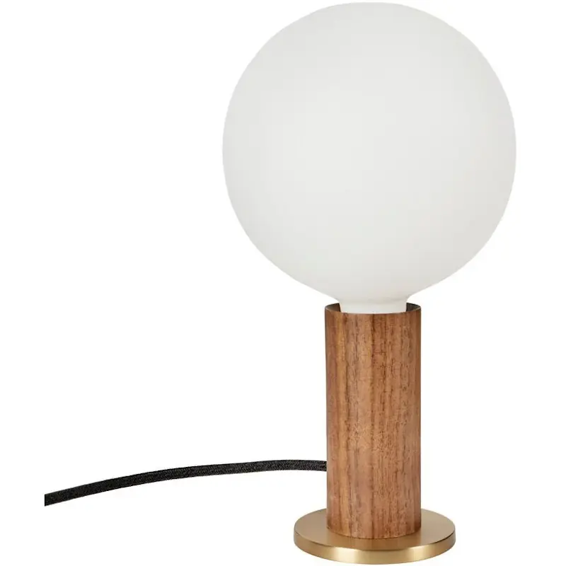 Knuckle Bordslampa Med Sphere IV Ljuskälla, Valnöt Lägg i varukorgen