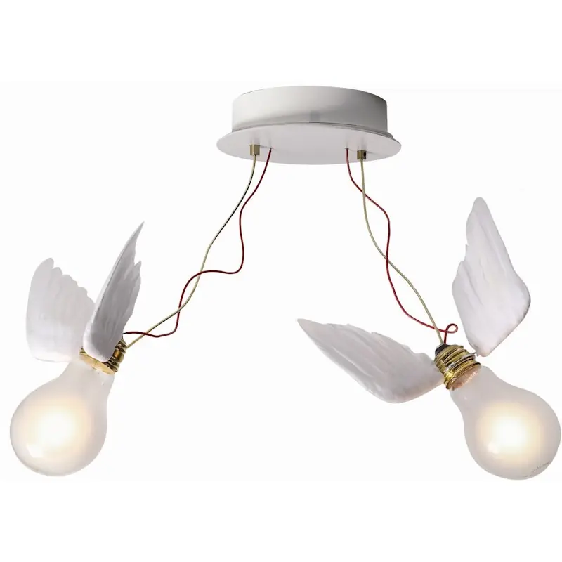 Fynd Lucellino Doppio Vägglampa, Vit