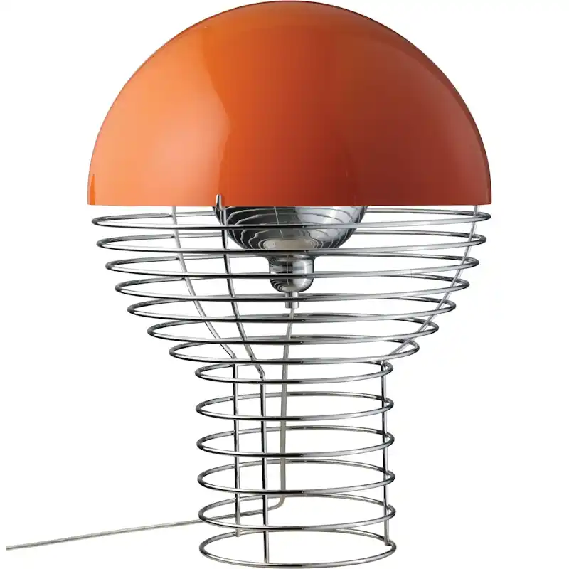 Endast idag Wire Bordslampa 40 cm, Krom / Orange