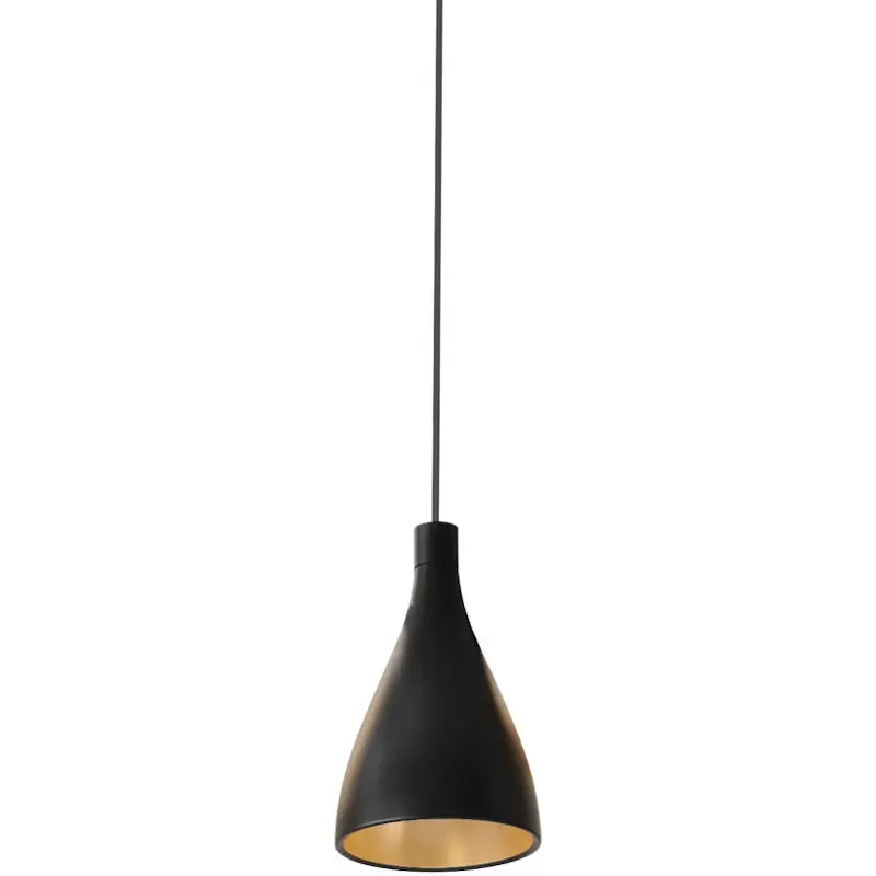 Swell Pendel 20 cm, Svart / Mässing Begränsat erbjudande