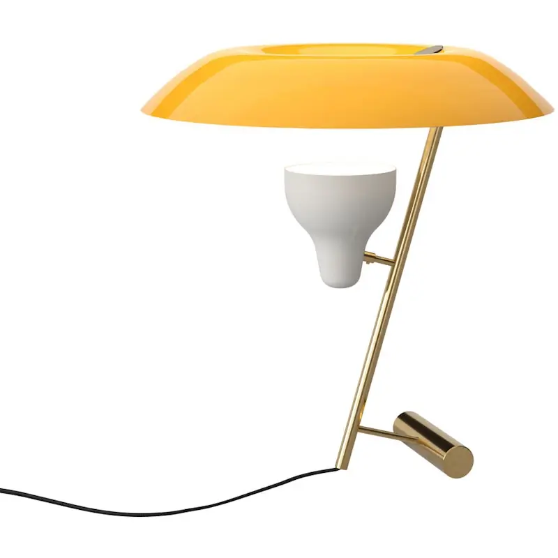risnedsättning Model 548 Bordslampa, Mörkt bränd Mässing / Gul