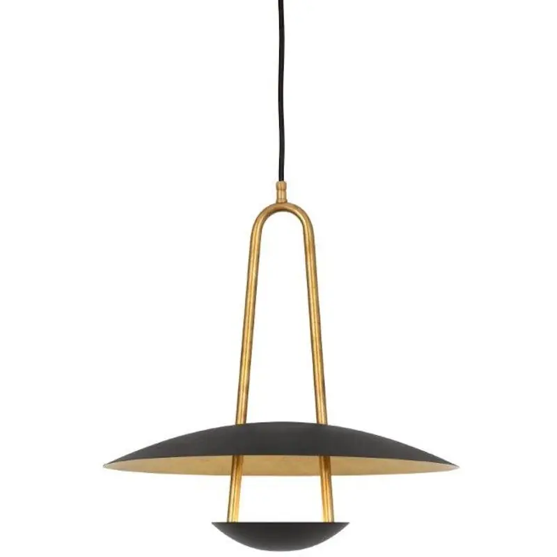 Satellit Pendel Rå Mässing / Svart, 40 cm Sista chansen