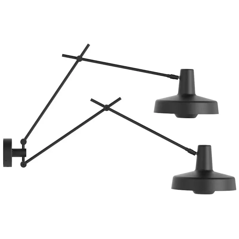 Arigato Vägglampa Dubbel, Svart Kampanjpris