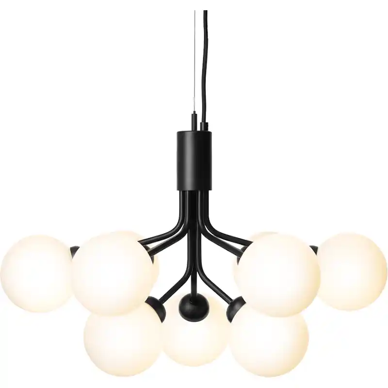 Lägg i varukorgen Apiales 9 Ljuskrona, Satin Black / Opal