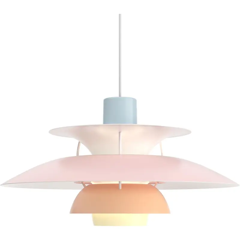 Bästa pris PH 5 Pendel, Pastell Blå / Rosa / Persika