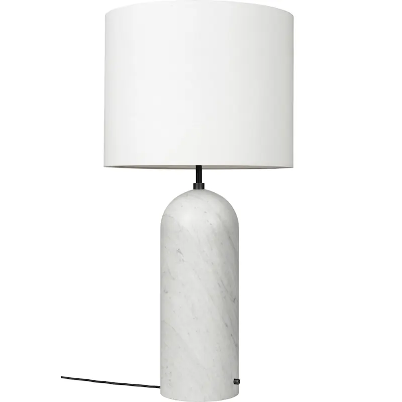 Gravity XL Golvlampa Låg, Vit Marmor / Vit Rabatt