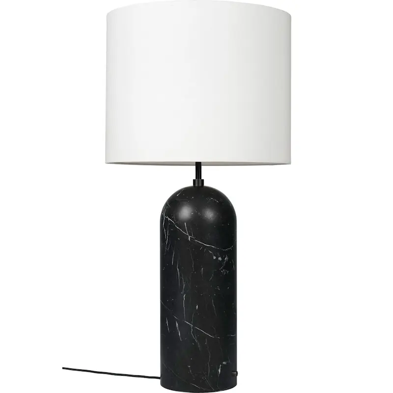 Kampanj Gravity XL Golvlampa Låg, Svart Marmor / Vit
