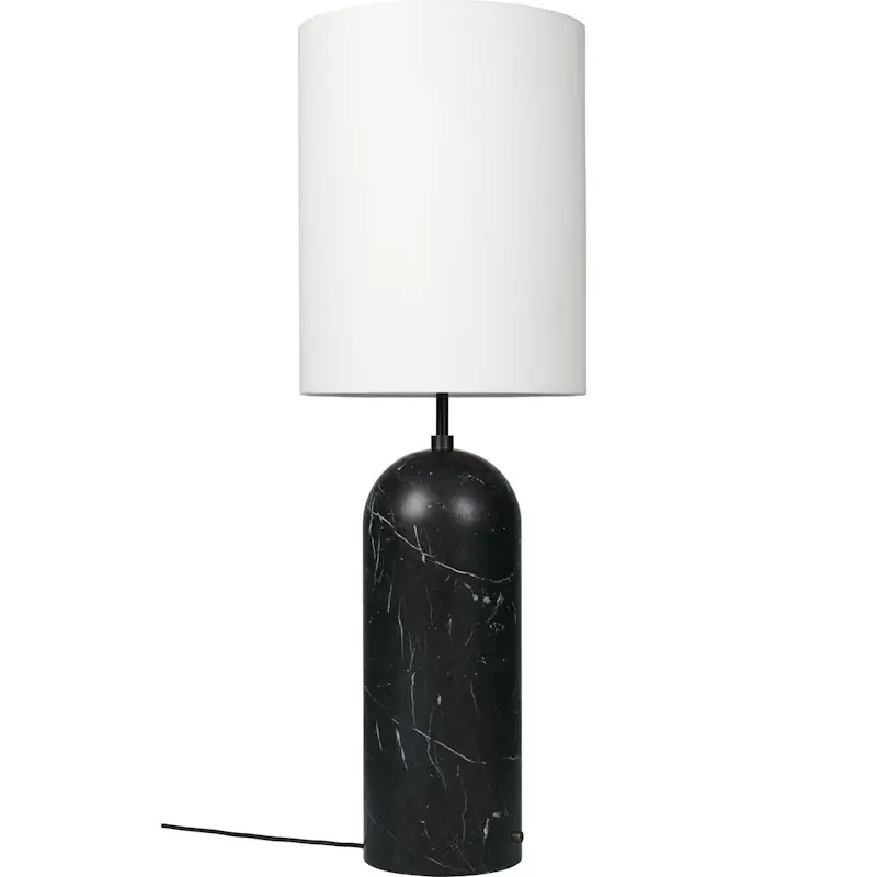 Gravity XL Golvlampa Hög, Svart Marmor / Vit Endast idag