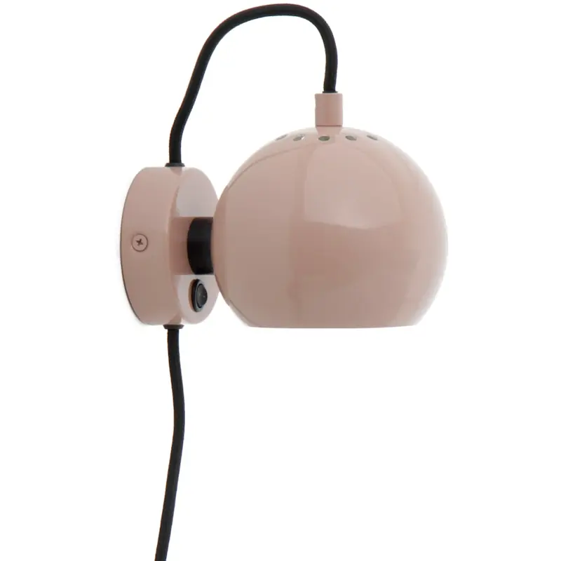 Sänkt pris Ball Magnet Vägglampa, Glossy Nude