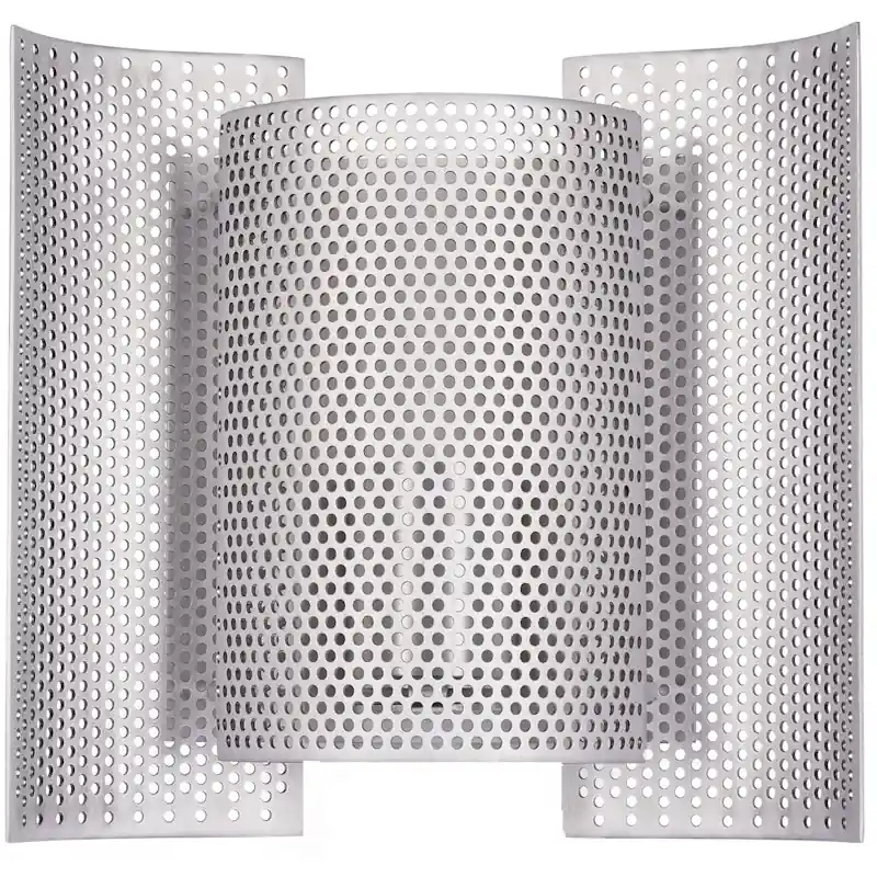 Snabb frakt Butterfly Vägglampa Perforerad, Borstad Aluminium