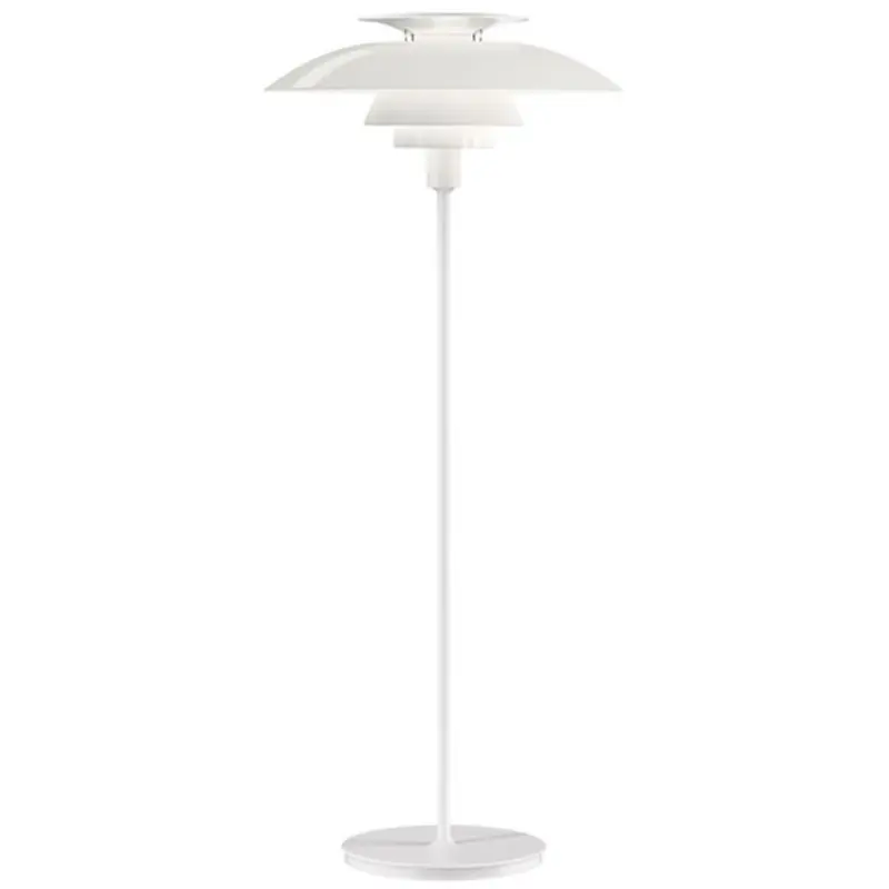 PH 80 Golvlampa Med Dimmer, Vit Opal Akryl / Vit Bästa pris