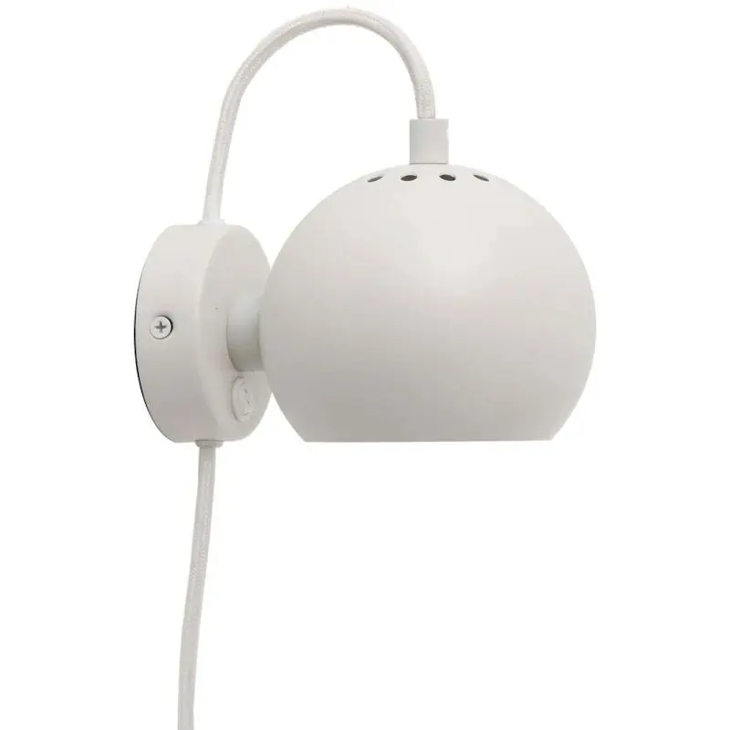 Ball Magnet Vägglampa, Matt White Rabatt