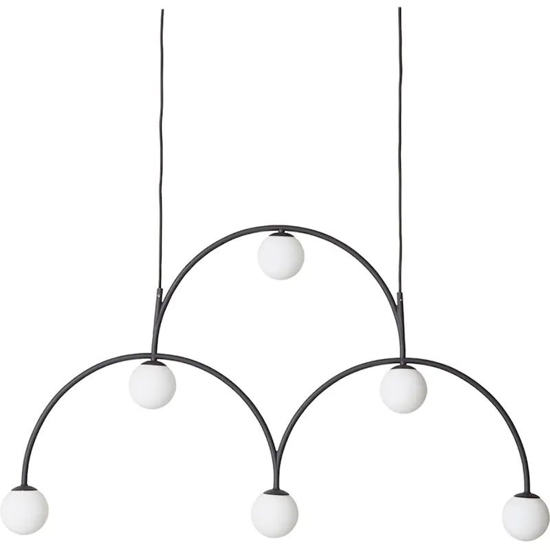 Bounce 116 Taklampa, Svart/Opalglas Nyhet
