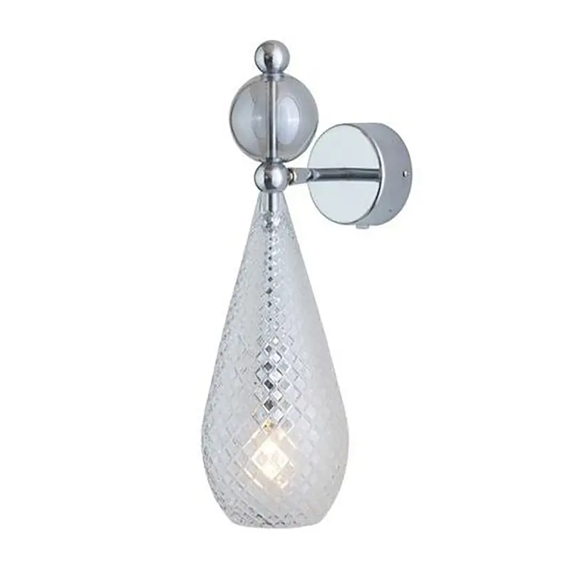 Smykke Vägglampa, Crystal Check / Smokey Grey Ball / Shiny Silver Nedsatt pris