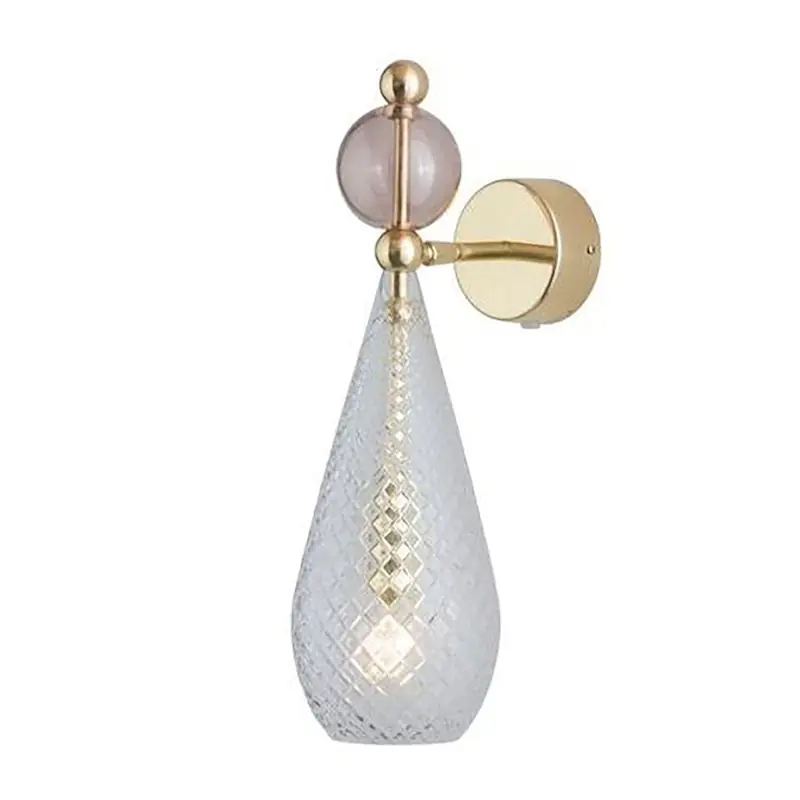 Trygg betalning Smykke Vägglampa, Crystal Check / Obsidian Ball / Shiny Gold