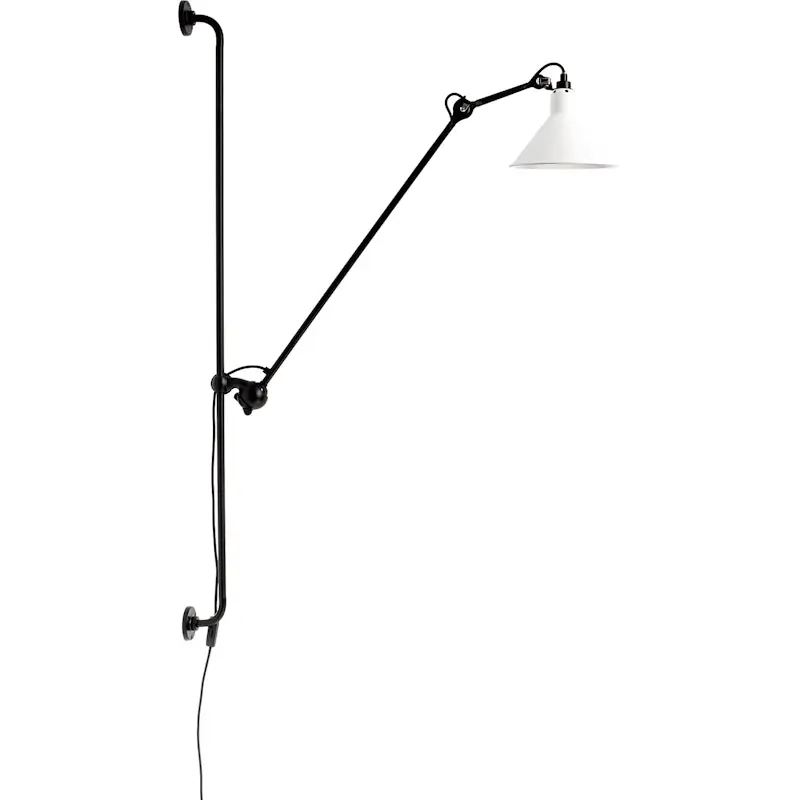 Outlet Lampe Gras N°214 Vägglampa, Svart / Vit