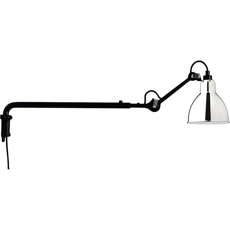 La Lampe Gras N°203 Vägglampa, Svart / Krom Populärt val