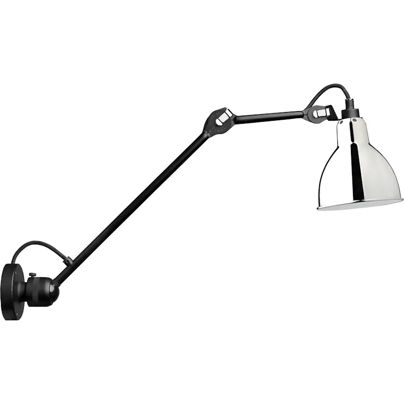 Lampe Gras N°304 Vägglampa L40, Svart / Krom Köp nu