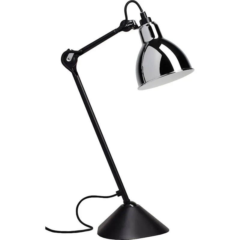 Utförsäljning La Lampe Gras N°205 Bordslampa, Svart / Krom
