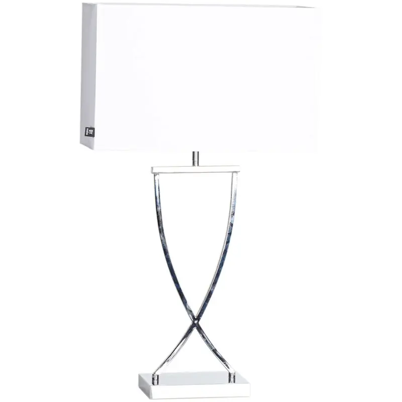 Köp online Omega Bordslampa 69 cm, Krom / Vit