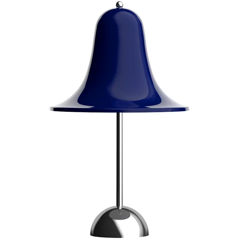 Erbjudandepris Pantop Bordslampa Portabel Ø18, Krom / Night Blue