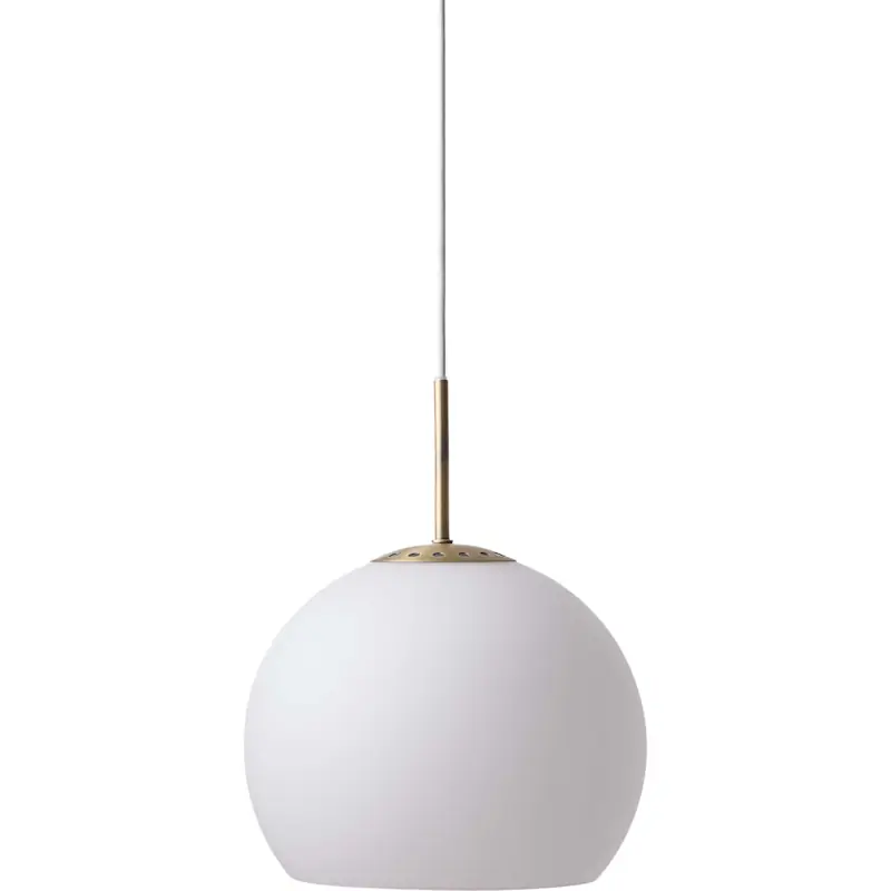 Ball Glass Pendel 25 cm, Opalvit Erbjudande