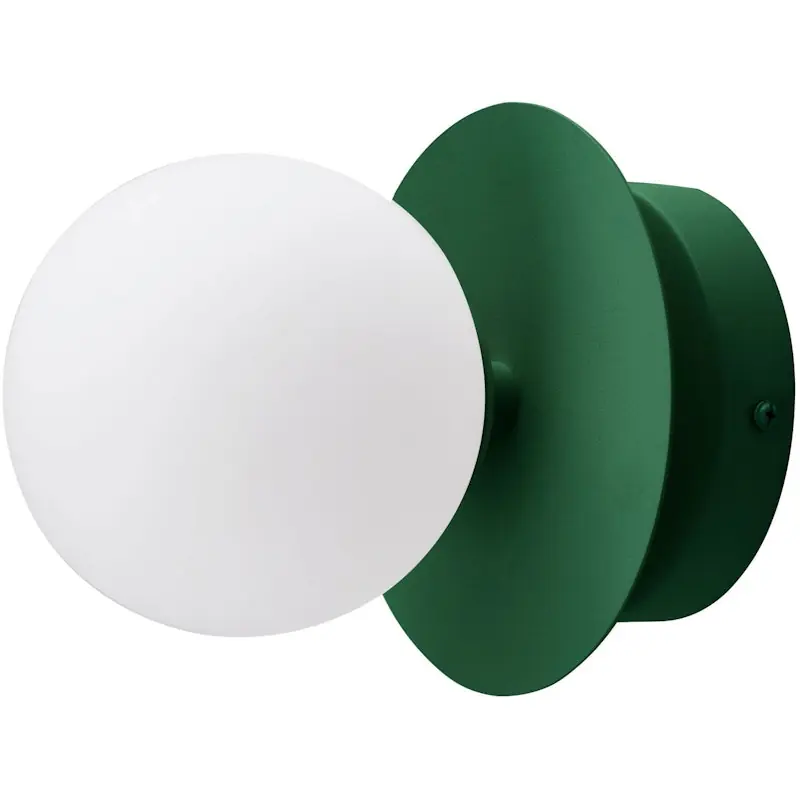 Art Deco Vägg-/Taklampa, Grön / Vit Handla nu