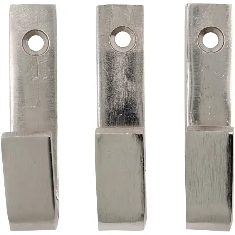 Premium Bath Krokar 7 cm 3-pack, Silver