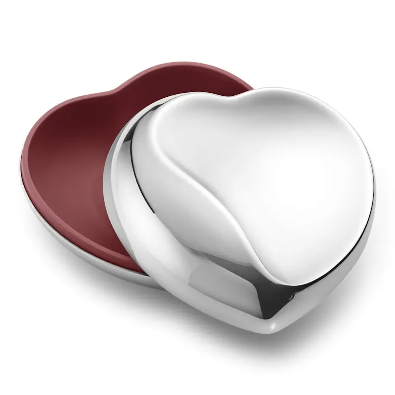 Erbjudande Heart Bonbonniere Smyckeskrin 7 cm, Vinröd