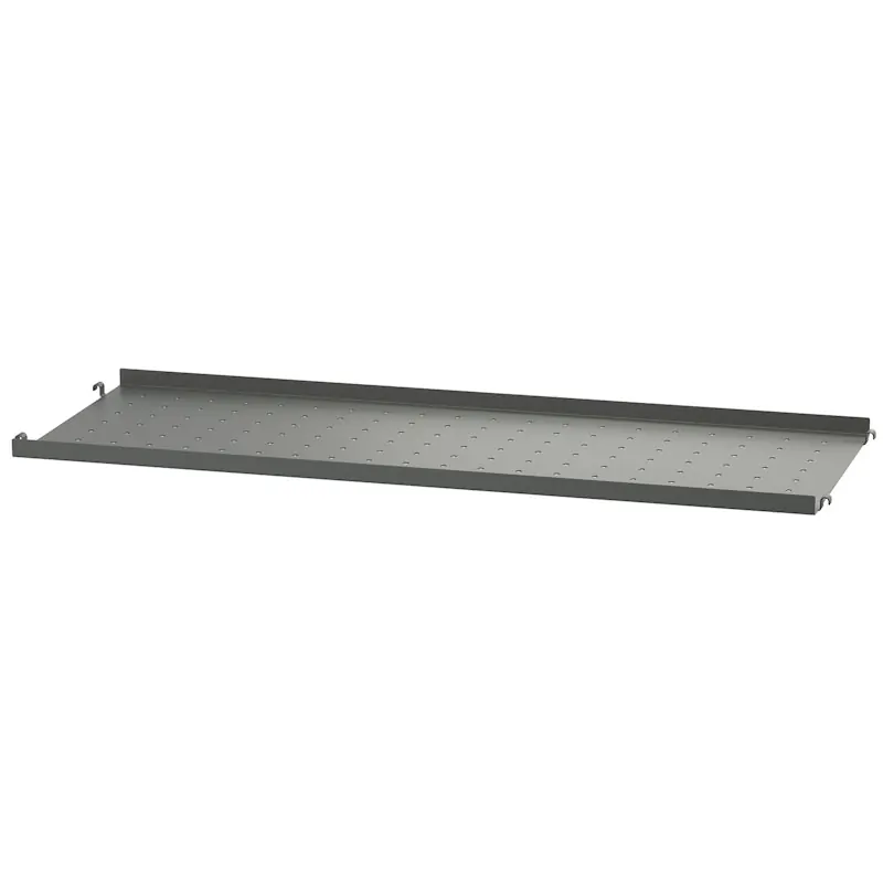 Säker betalning String Hyllplan Med Låg Kant Metall 78x30 cm, Mörkgrå