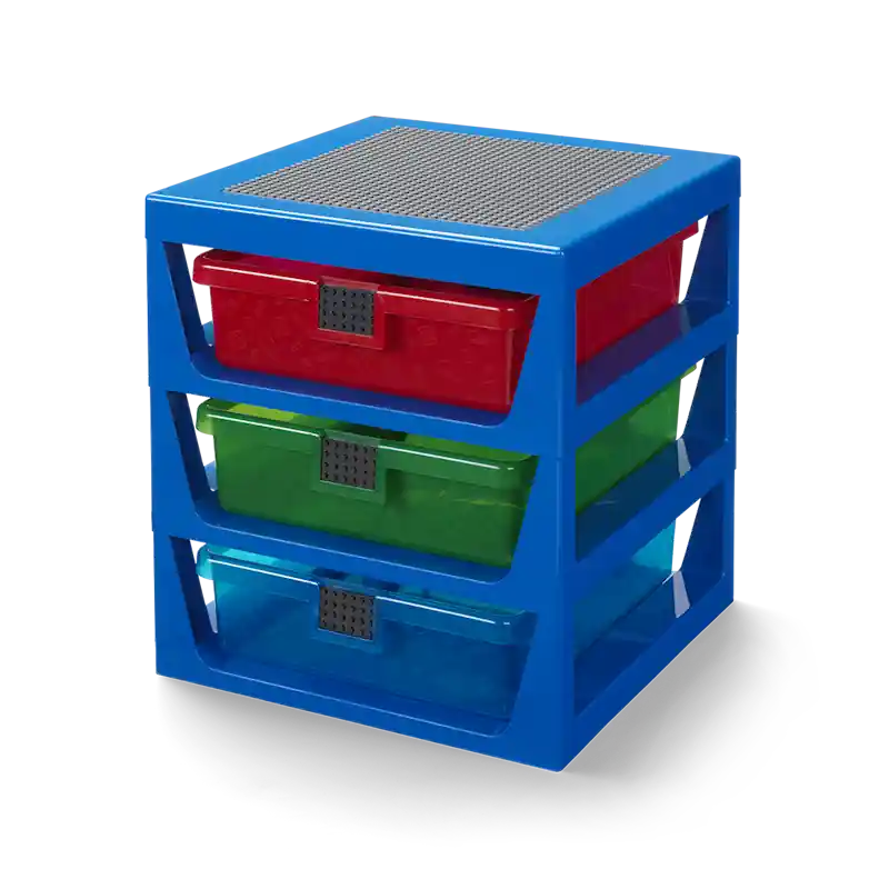 Outlet LEGO® Hylla Med 3 Lådor, Blå