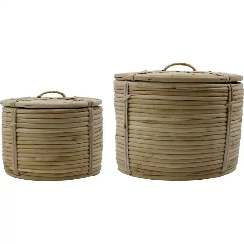 HDRound Korg Med Lock Natur, 2-pack Sänkt pris