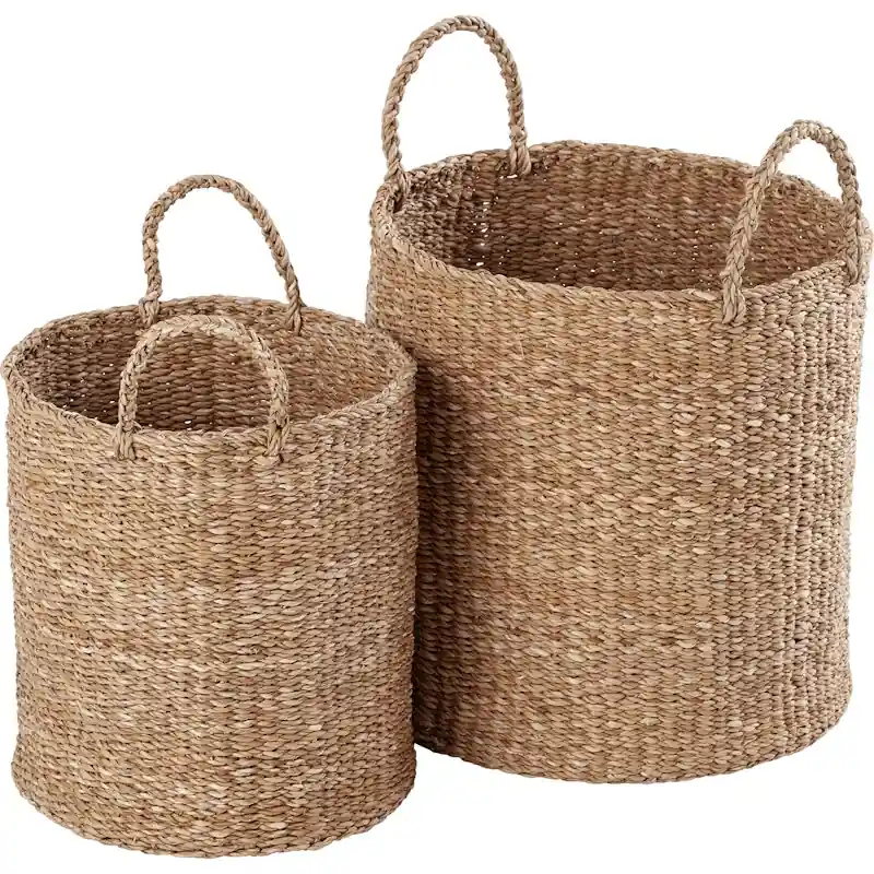 Fynd Esther Korg Cylinder Med Handtag 2-pack, Natur