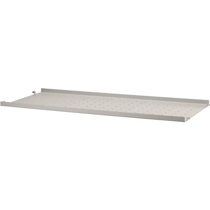String Hyllplan Med Låg Kant Metall 30x78 cm, Beige Fynd