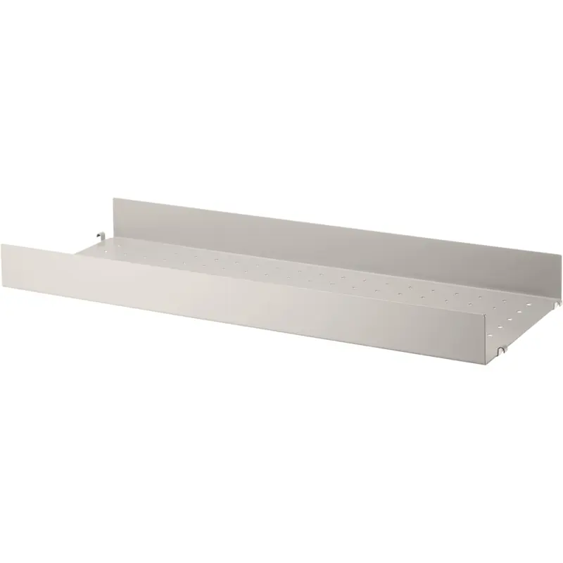 Köp nu String Hyllplan Med Hög Kant Metall 30x78 cm, Beige