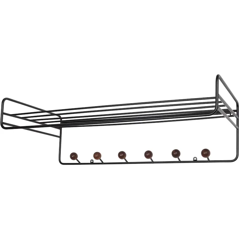 Bill Hatthylla 71 cm, Svart / Walnut I lager