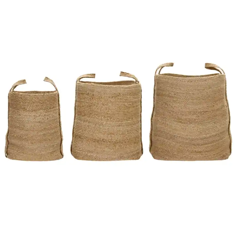 Stella Förvaringskorg 3-pack, Svart/Natur Billigare