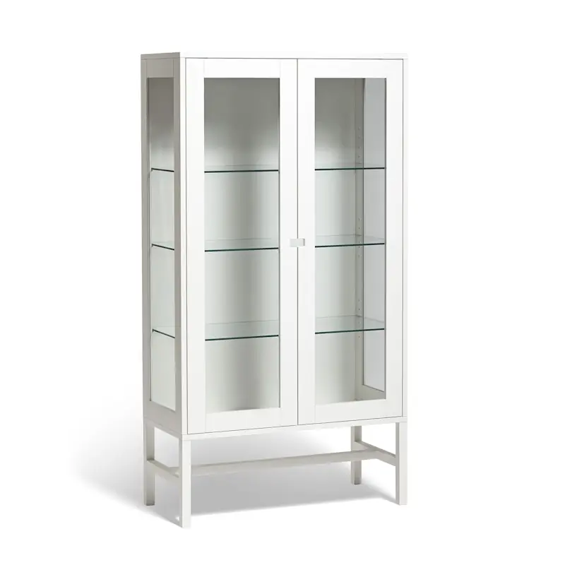 Billigare Falsterbo Skåp Glashyllor 150 cm, Vitlack