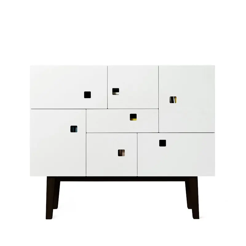 Begränsad tid Peep C1 Multi-Purpose Cabinet, Svarta Ben