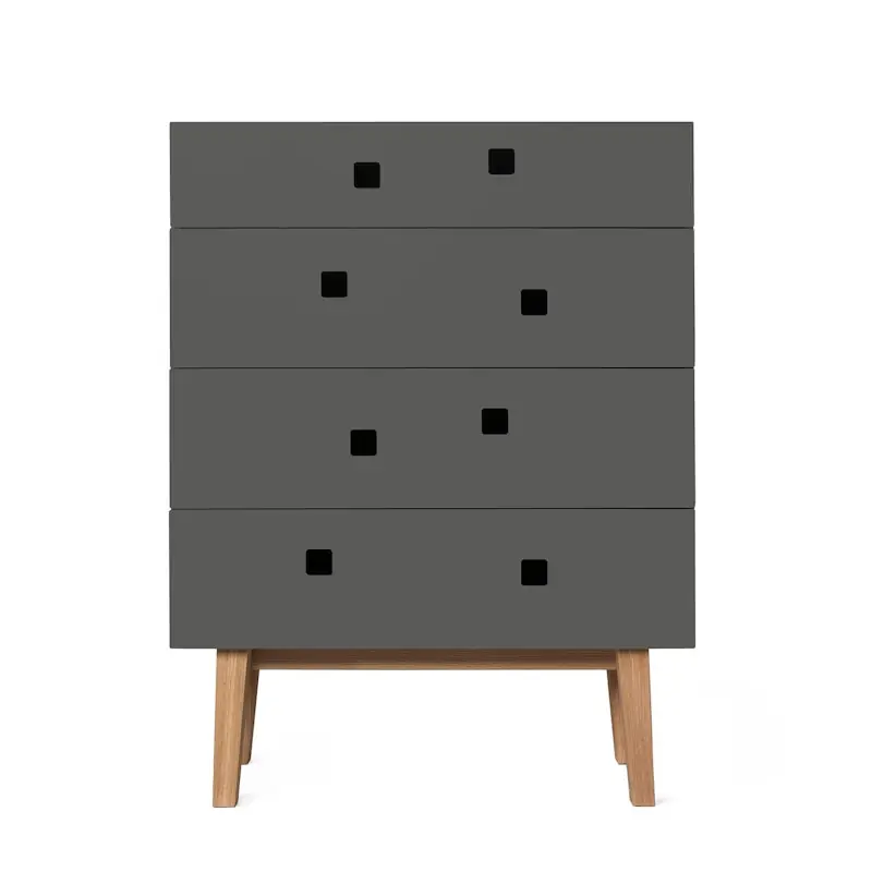 Begränsat antal Peep B3 Byrå, Slate Grey/Ek Retro