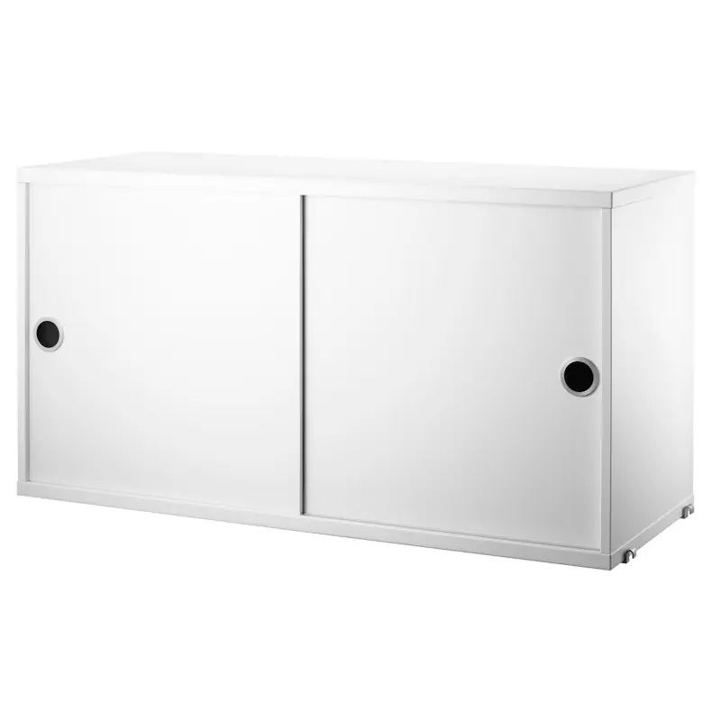 Kundfavorit String Skåp Med Skjutdörrar 30x78 cm, Vit