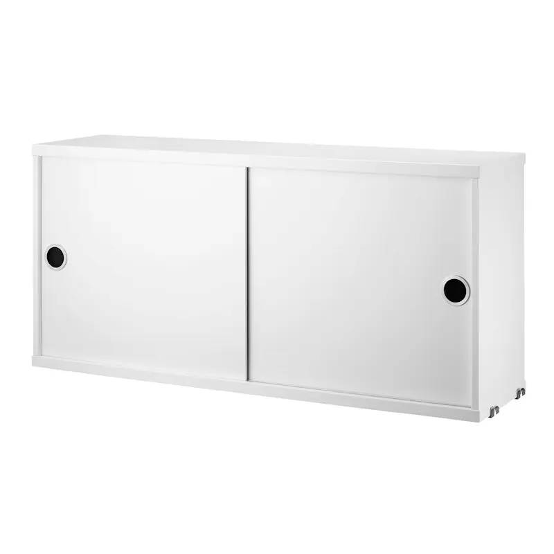String Skåp Med Skjutdörrar 20x78 cm, Vit Köp online
