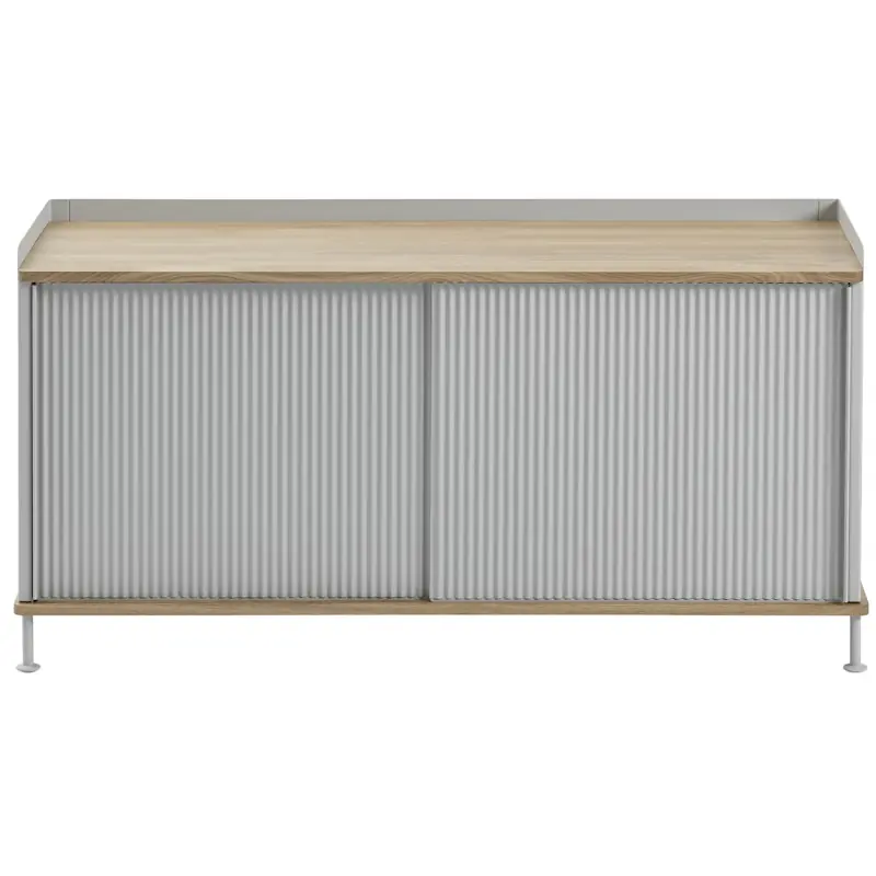 Rabatter Enfold Skänk 45x124 cm, Oljad Ek / Grå