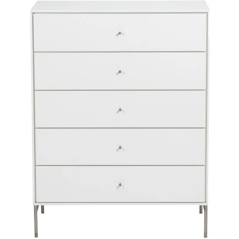 Volt Byrå Fem Lådor 80x40x105 cm, Vit Kampanjpris