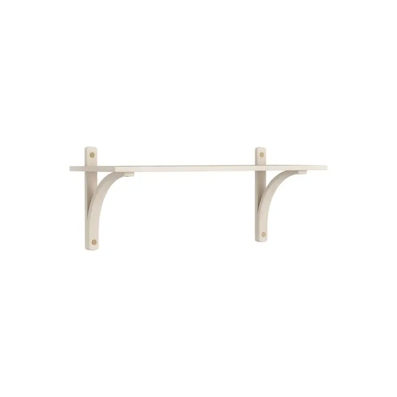 Begränsat antal Levi Vägghylla 90 cm Liten, Mässing / Vitpigmenterad Ask