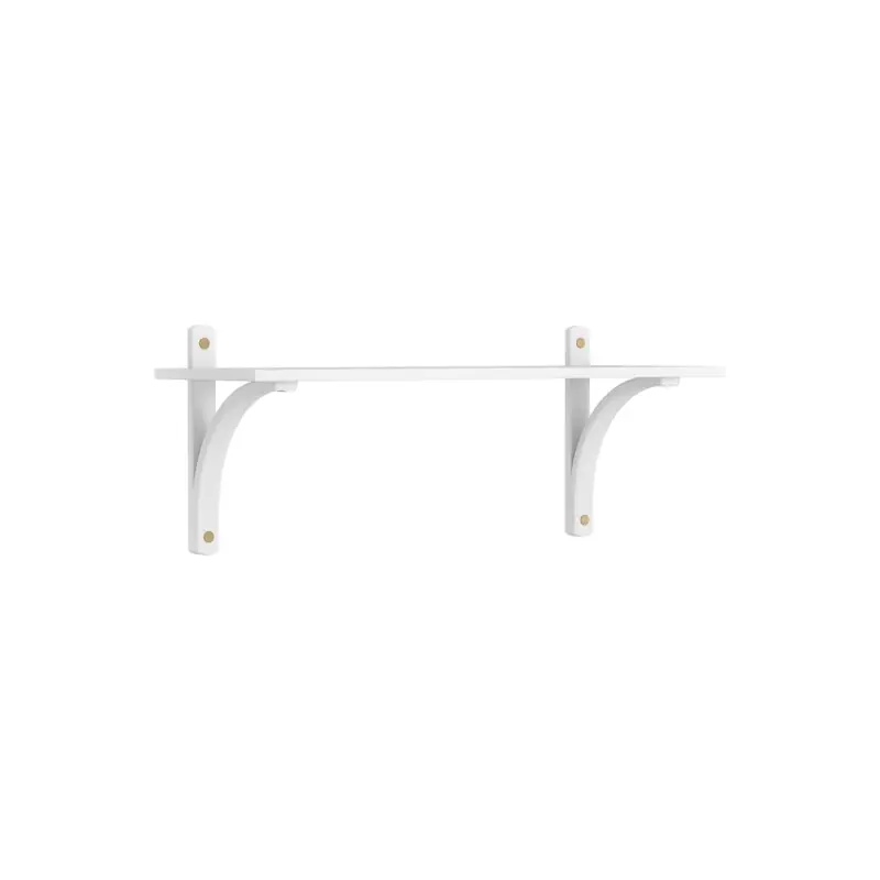 Beställ nu Levi Vägghylla 90 cm Liten, Mässing / Vitlaserad Ask